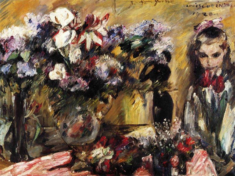 Lovis Corinth Blumen und Tochter Wilhelmine oil painting picture